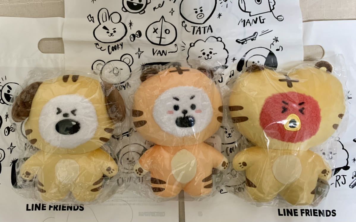 セット BT21 干支 RJ CHIMMY TATA Tiger たっとん ぬいぐるみ S