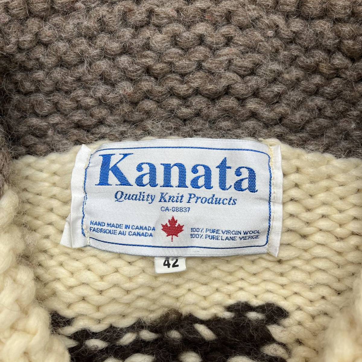 KANATA カナタ カウチンセーター カウチンニット ウール クマ 熊 KANATA カナタ カウチンセーター カウチンニット ウール クマ 熊