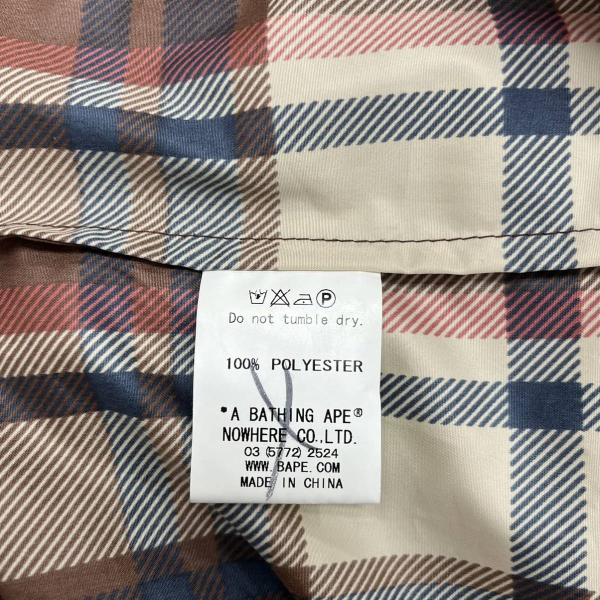 A BATHING APE エイプ チェック フード付きジャケット パーカー