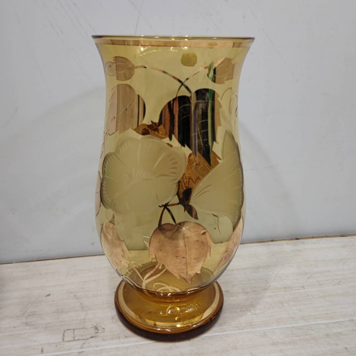 送料無料S79418 BOHEMIA　ラスカボヘミア シメロフ 花瓶 フラワーベース　ラスカボヘミア アンティーク　置物_画像5