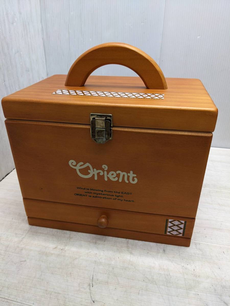 送料無料S79242 Orient オリエント ソーイングボックス 木製 小物ケース アクセサリーケース 収納ボックス ケース_画像1
