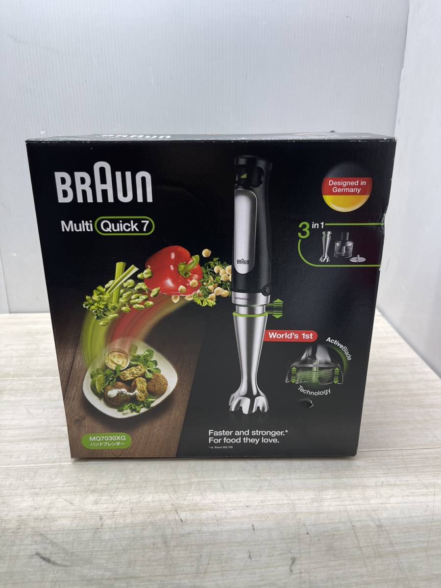 送料無料S79622 BRAUN マルチクイック7 ハンドブレンダー MQ7030XG シルバー 美品良品