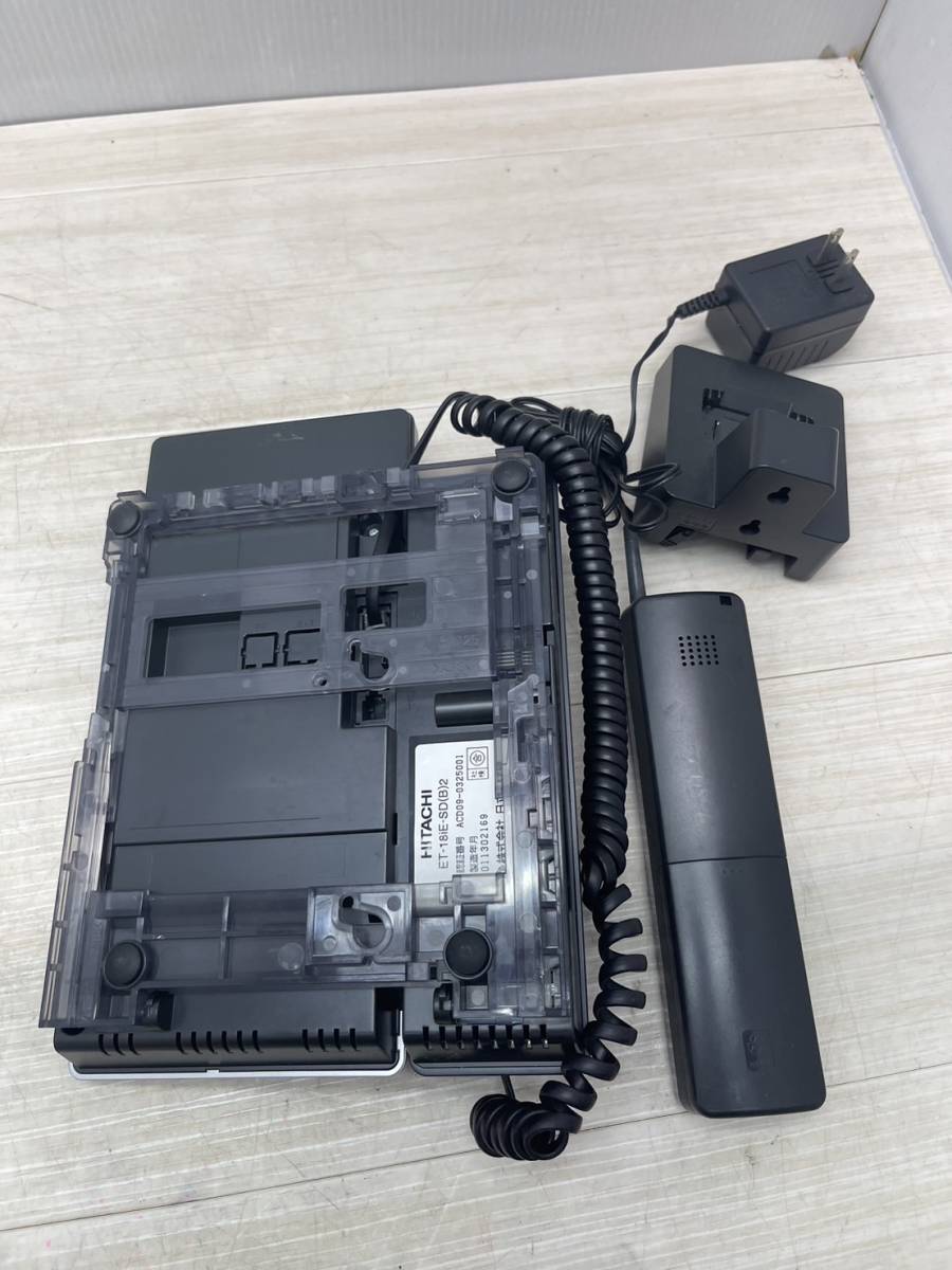 送料無料S79891 HITACHI 電話機 ET-18iE-SD B 2 子機付き 日立 integral-E 黒　ビジネスホン_画像2