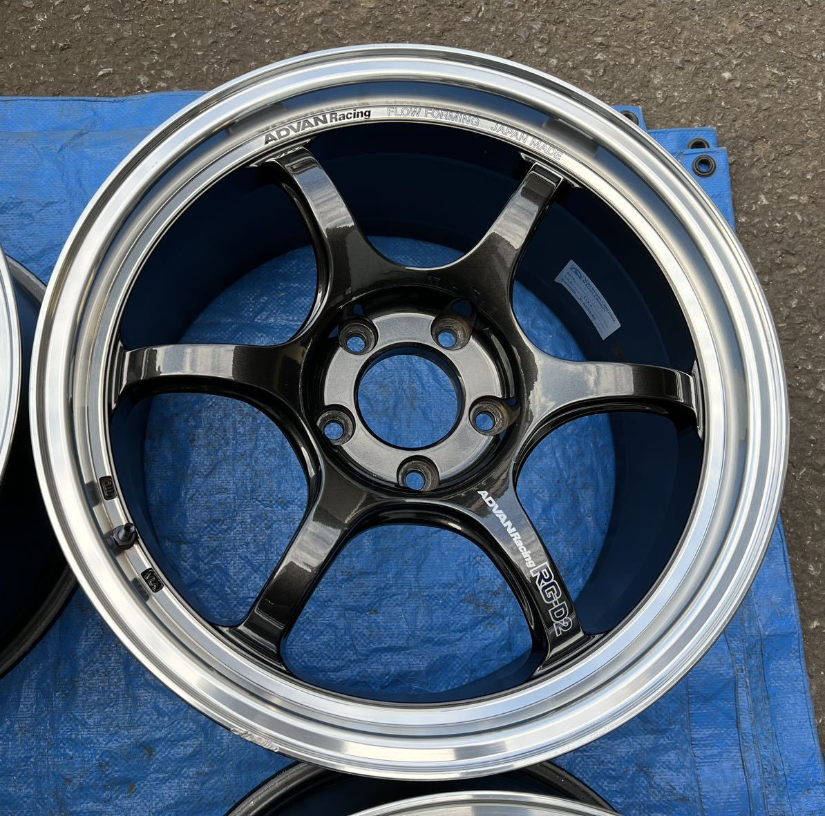 ヨコハマ　アドバン　rg-d2 RG-D2 17×9J 45 114.3 17インチ　軽量　サーキット　4本セット_画像4