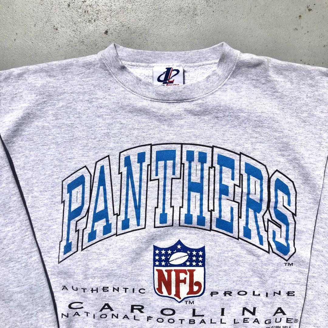 90s NFL CALORINA PANTHERS カロライナパンサーズ ビンテージ スウェット プルオーバー Mサイズ グレー 1994年 LOGO ATHLETIC アメリカ製