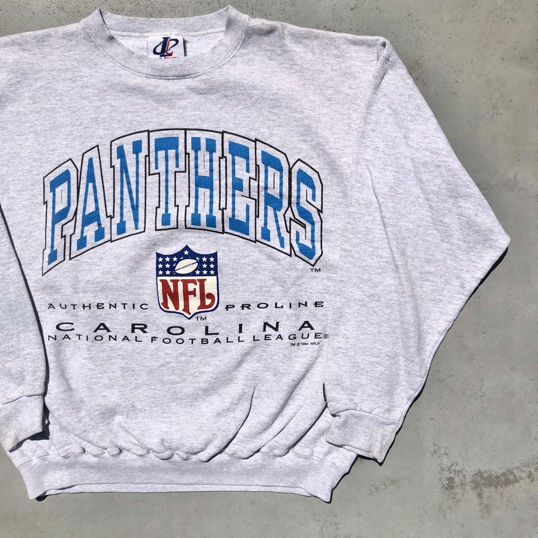 90s NFL CALORINA PANTHERS カロライナパンサーズ ビンテージ スウェット プルオーバー Mサイズ グレー 1994年 LOGO ATHLETIC アメリカ製