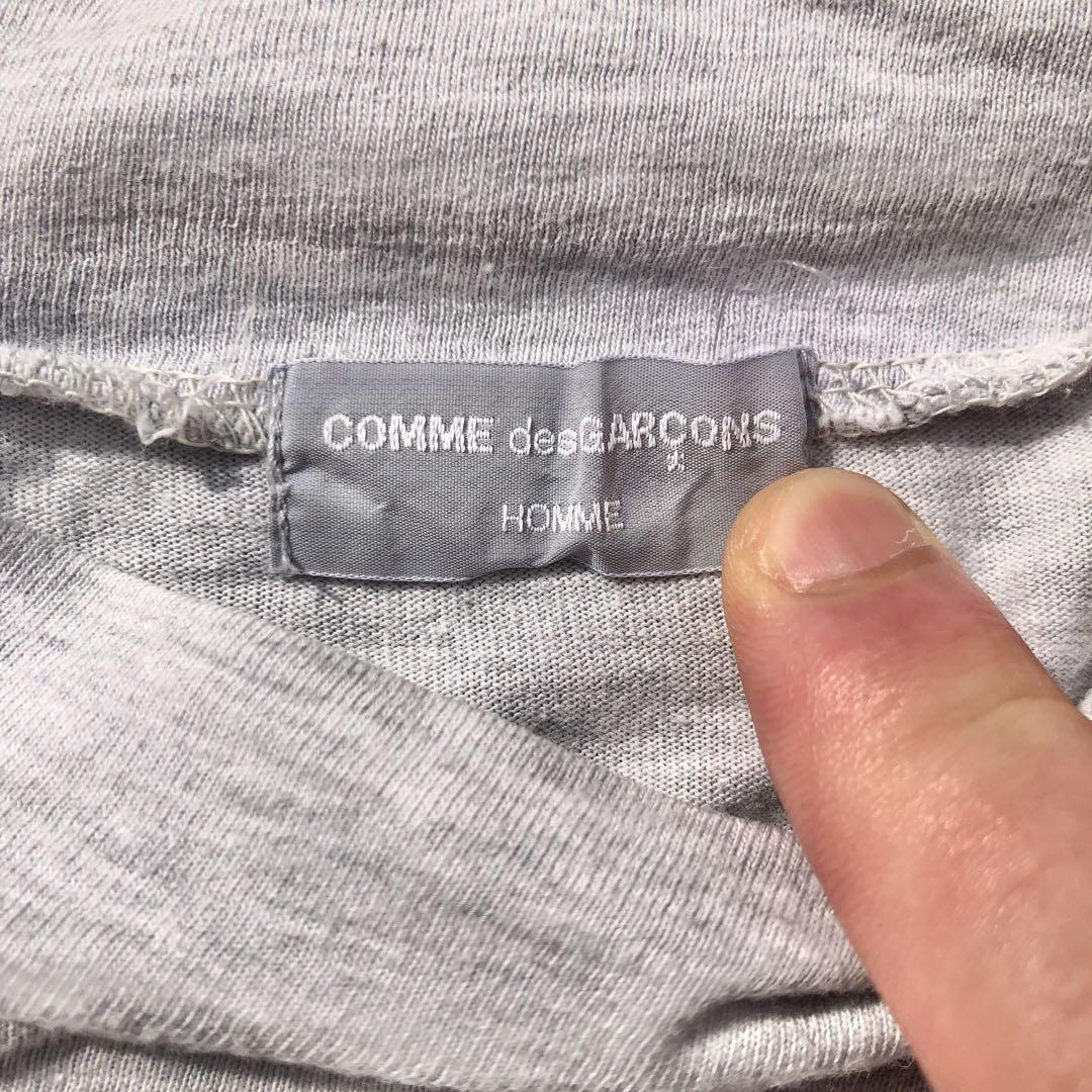 COMME des GARCONS HOMME コムデギャルソンオム ハイネック 長袖 Tシャツ カットソー Mサイズ相当 グレー