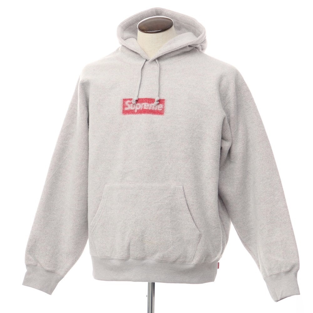 【中古】シュプリーム Supreme 2023年春夏 Inside Out Box Logo Hooded Sweatshirt パーカー グレーxレッド【サイズL】[APD]