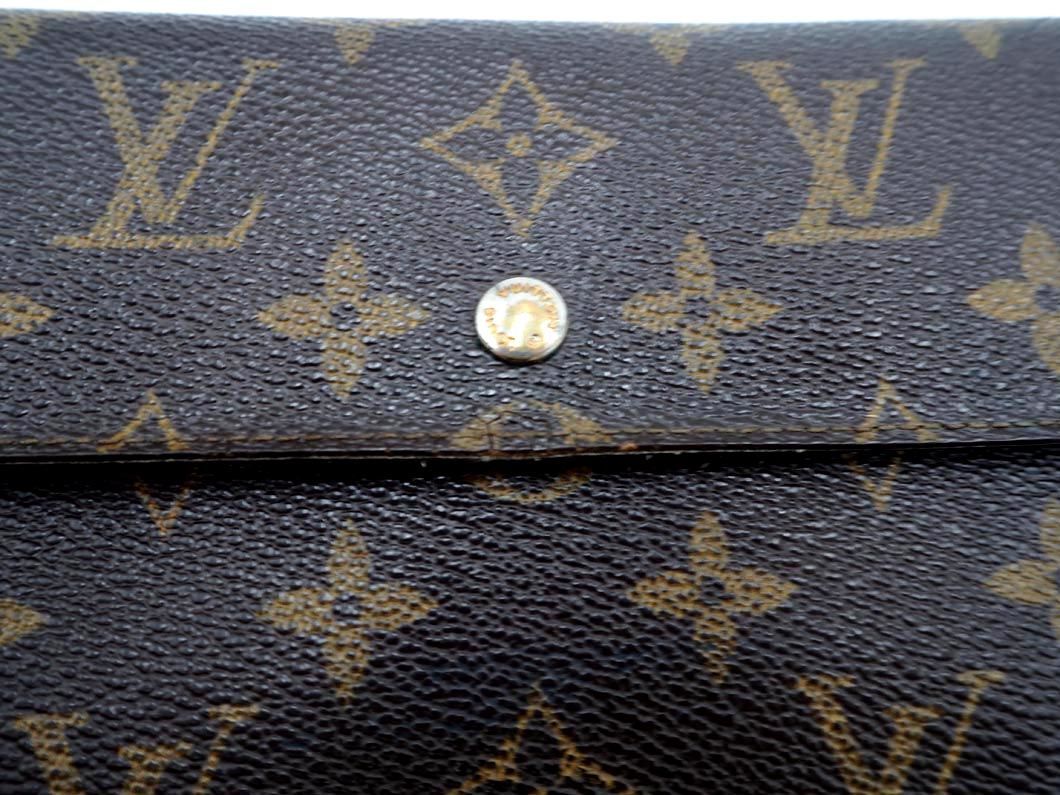 LOUIS VUITTON ルイヴィトン ポルトトレゾール インターナショナル モノグラム 三つ折り 長 財布 茶 ■■ ☆ dja9 レディース_画像5