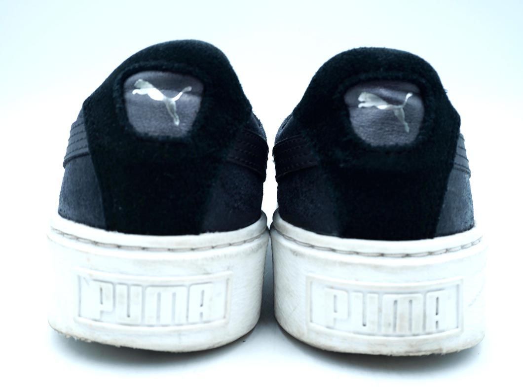 PUMA プーマ スウェード ローカット スニーカー size24.5/黒 ◇■ ☆ djb9 レディース_画像4