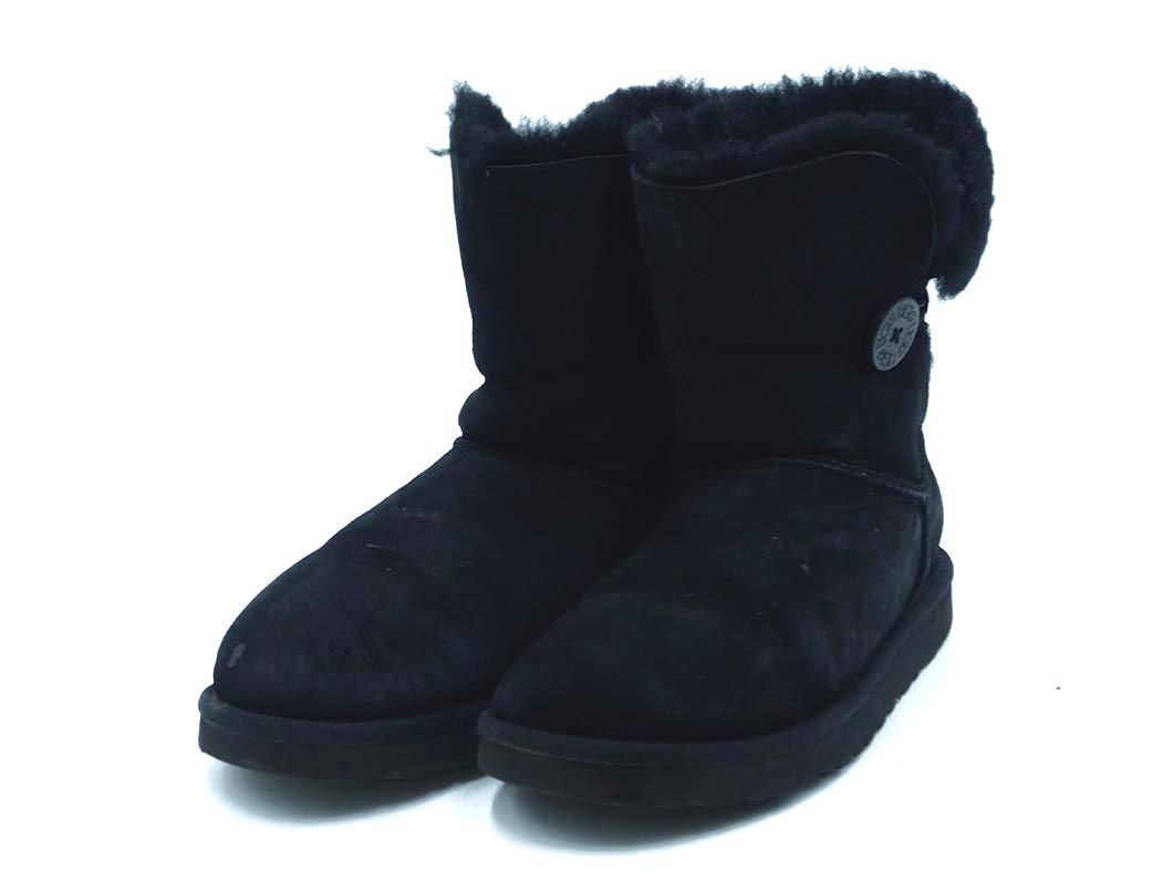 UGG Australia アグ オーストラリア F19012F ムートン ブーツ size24/黒 ◆■ ☆ djc5 レディース_画像1