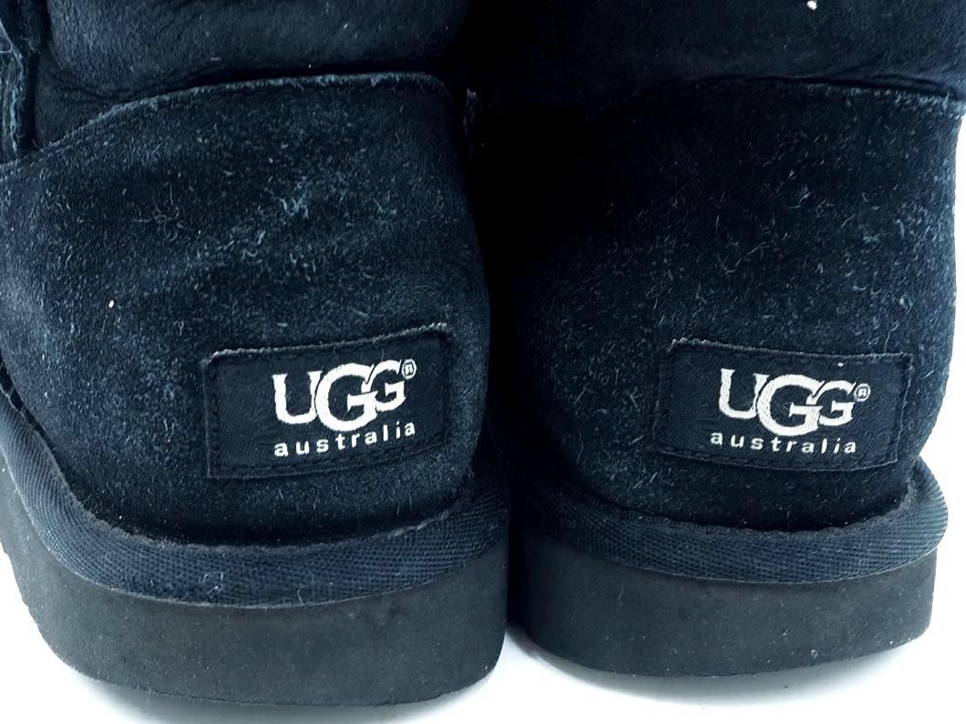 UGG Australia アグ オーストラリア F19012F ムートン ブーツ size24/黒 ◆■ ☆ djc5 レディース_画像4