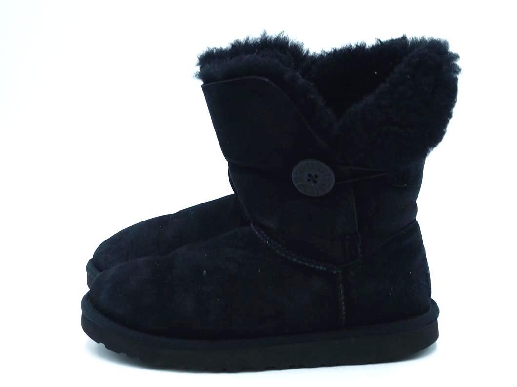 UGG Australia アグ オーストラリア F19012F ムートン ブーツ size24/黒 ◆■ ☆ djc5 レディース_画像2