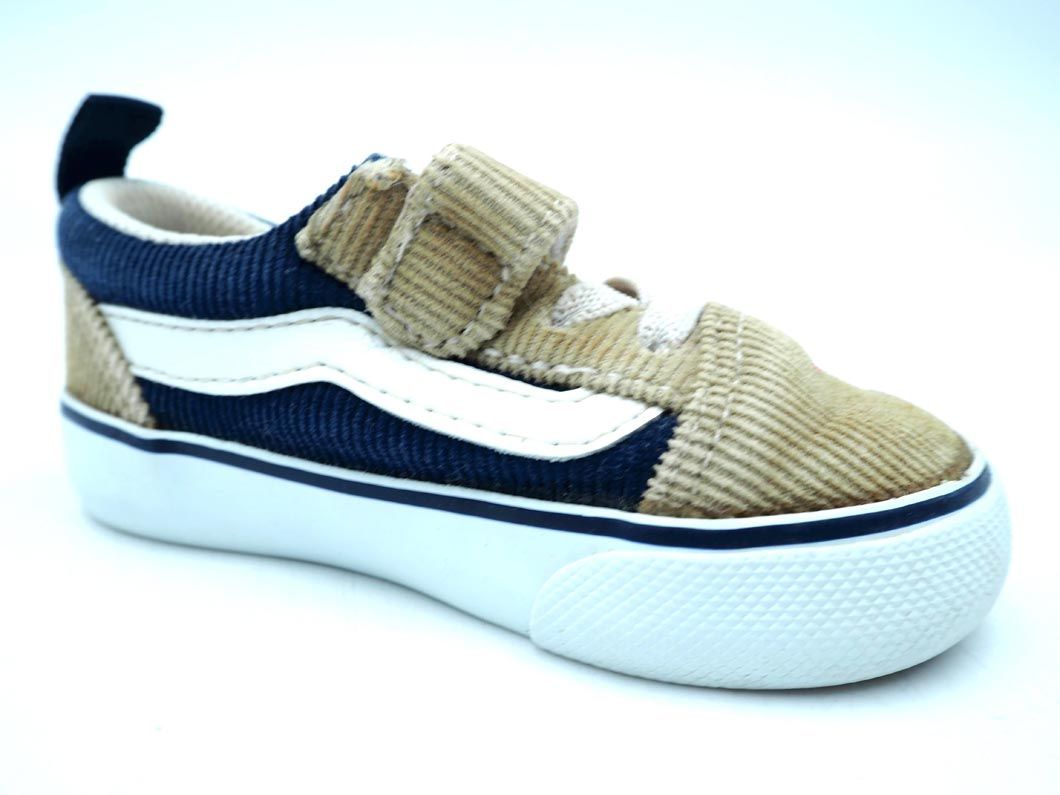 VANS Vans V36BABY OLD SKOOL sneakers size13cm/ beige x navy blue ## * djd1 child clothes 