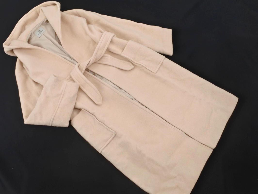 nano universe Nano Universe f-ti LAP long coat size38/ beige *# * djb7 lady's 