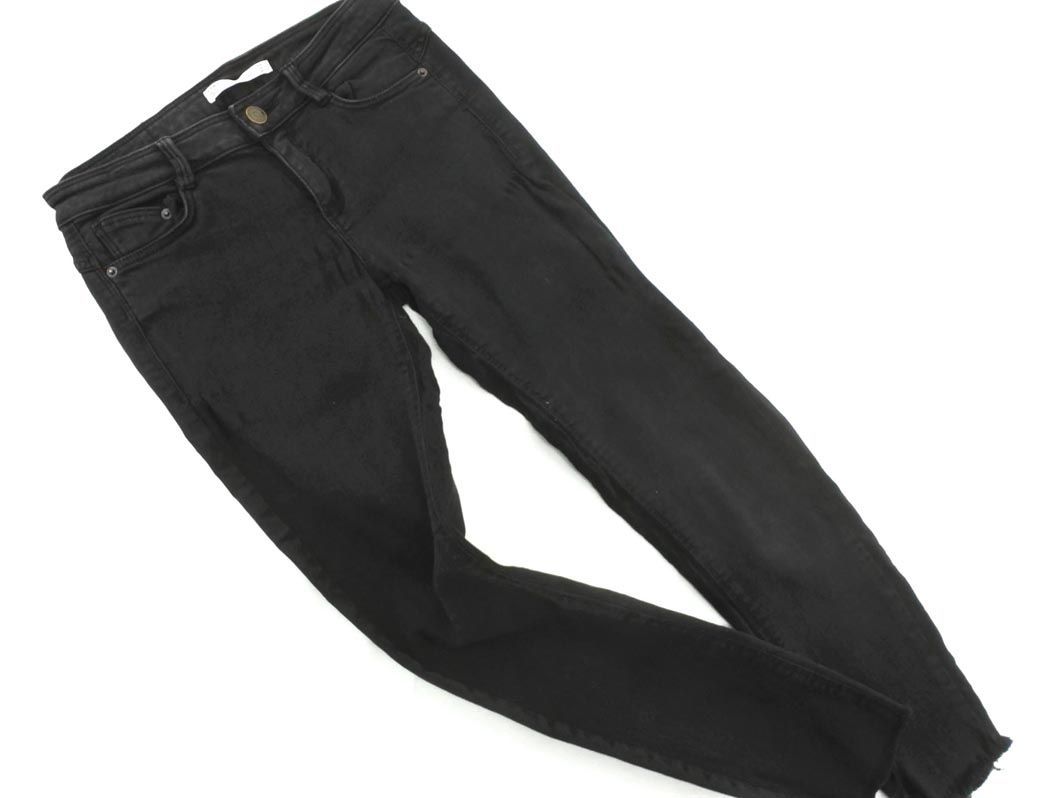 ZARA TRF ザラ トラファ スキニー デニムパンツ size34/黒 ■■ ☆ djb8 レディース_画像1