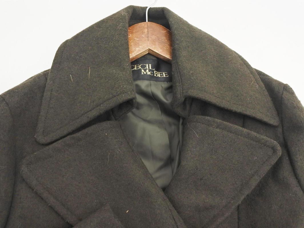  new goods Cecil McBee wool . coat sizeM/ khaki *# * djc4 lady's 