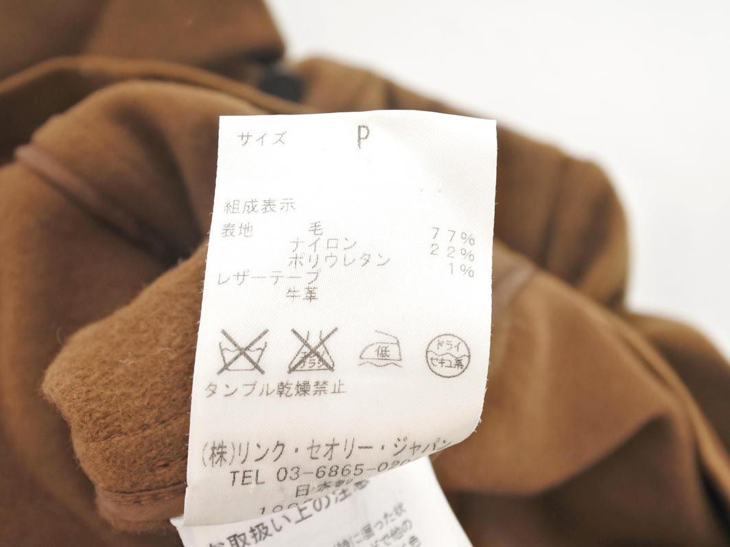 theory theory duffle coat sizeP/ Brown *# * djd1 lady's 