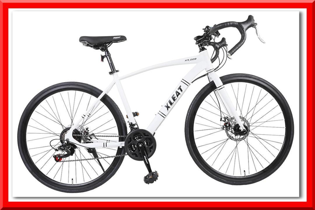 【新品】ロードバイク ライト タイヤ 自転車 初心者 21段変速（シマノ製）白_画像1