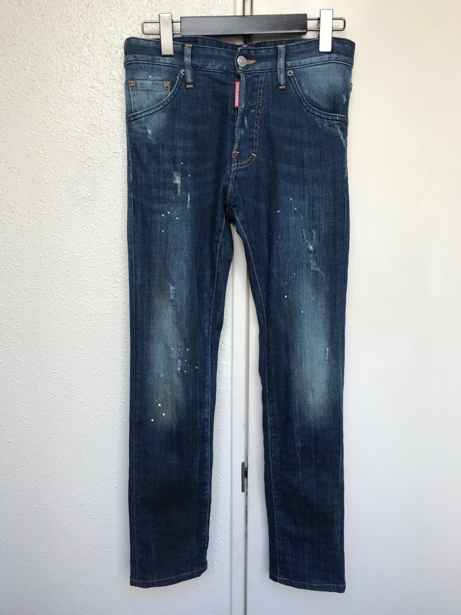 DSQUARED2☆ディースクエアード/ダメージ加工 ストレッチ デニム/Cool Guy Jean/パンツ/S74LA0831 S30144/定価:79,200円/size:44/メンズ_画像1