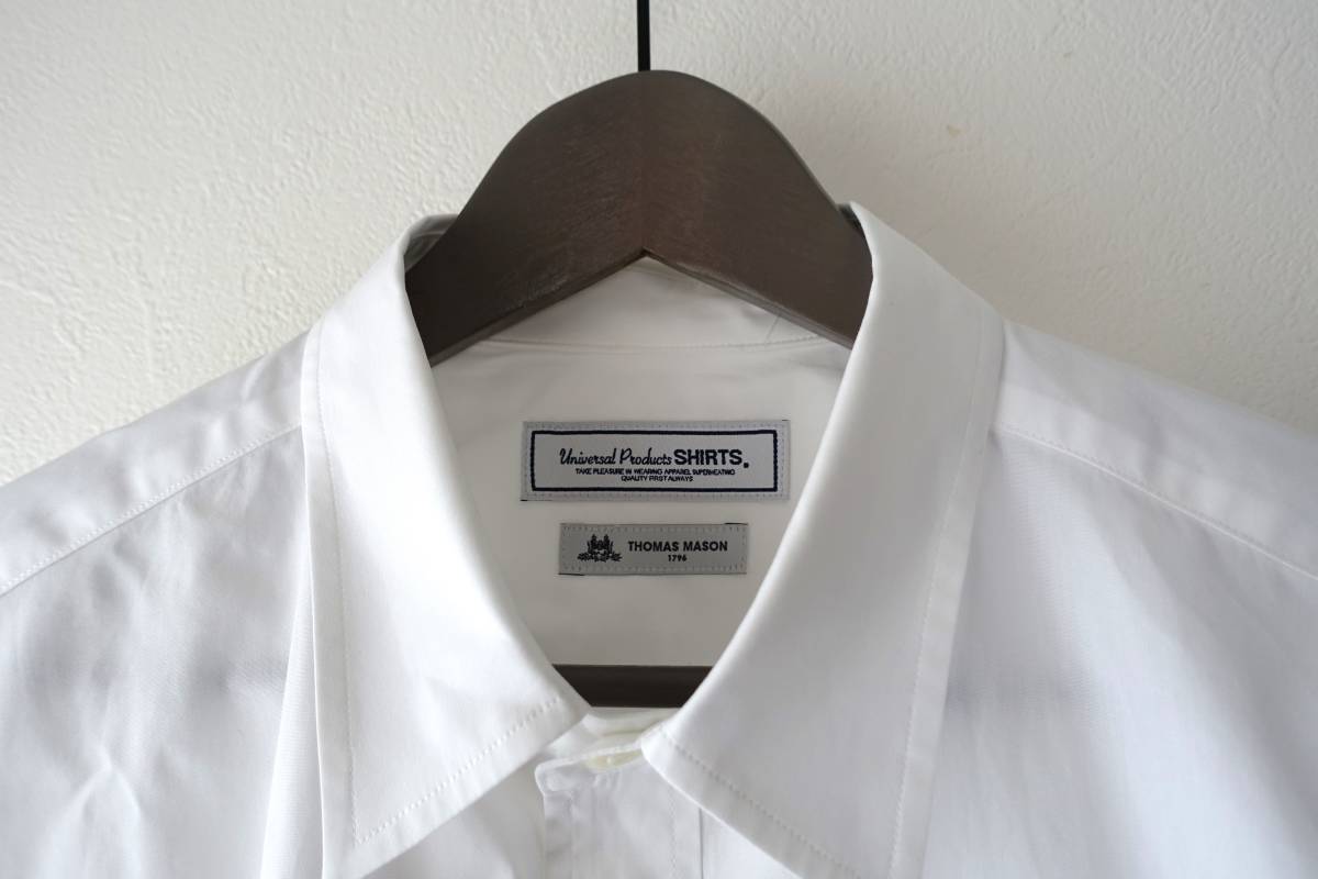 UNIVERSAL PRODUCTS ユニバーサルプロダクツ×トーマスメンソン ホワイト シャツ 3 日本製 の画像1