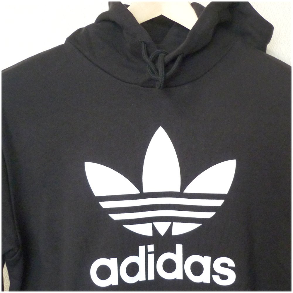 新品未使用◆送料無料●(M)アディダスオリジナルス adidasoriginals メンズ 黒クラシック トレフォイルパーカー/レギュラーフィット_画像2