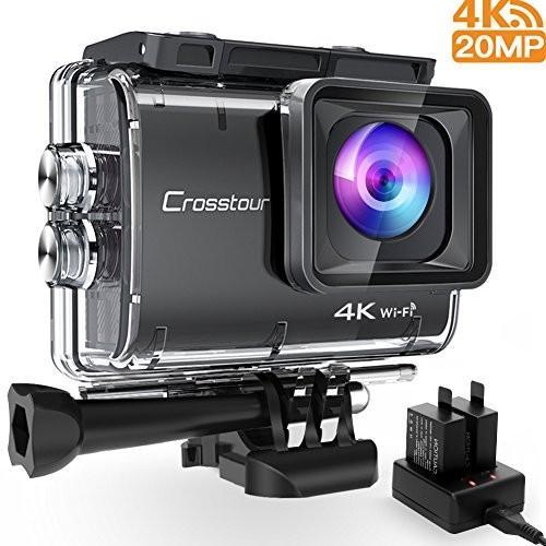 Crosstour CT9500 アクションカメラ本当の4K 20MP解像度WIFI内臓40M防水水中カ　管理番号100704