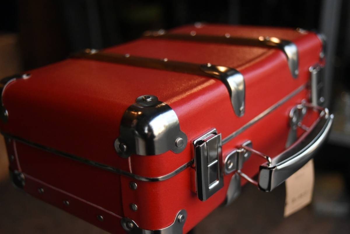 5503 30cm SS red [KAZETO company ] trunk case 90 year. history Czech. bag new goods Vintage antique travel suitcase 