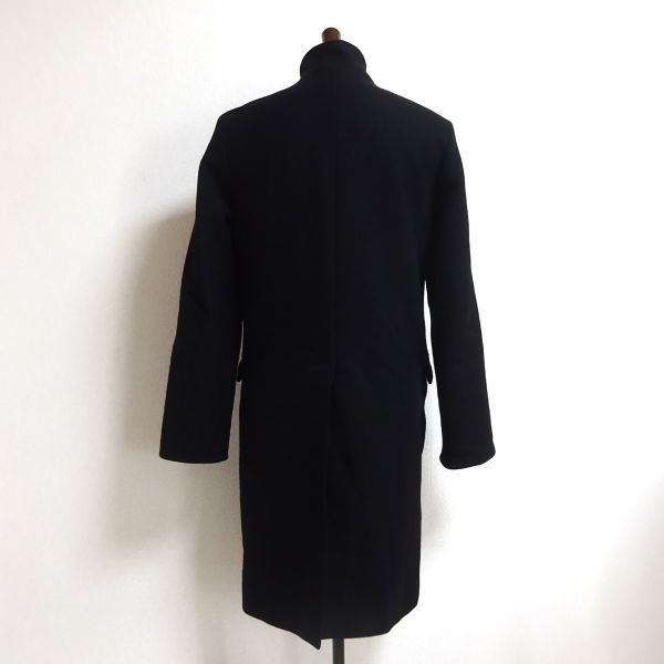 ◆ベルギー製 KRIS VAN ASSCHE クリスヴァンアッシュ ロングコート コート ウールコート 黒 ブラック サイズ44_画像3