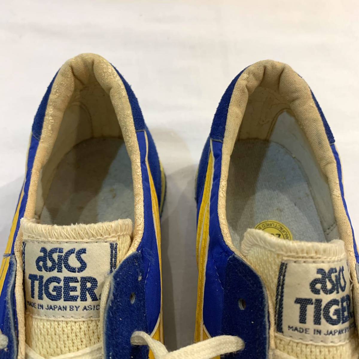 デッドストック ！ アシックス タイガー マラソン 80 ASICS TIGER 日本製 ビンテージ 25.0㎝ 80s 青黄 JAPAN DEAD_画像7