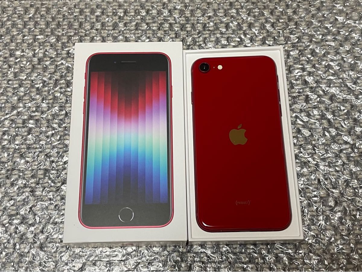 即日発送】【美品】iPhone SE 第3世代 SE3 レッド RED 64GB SIMフリー