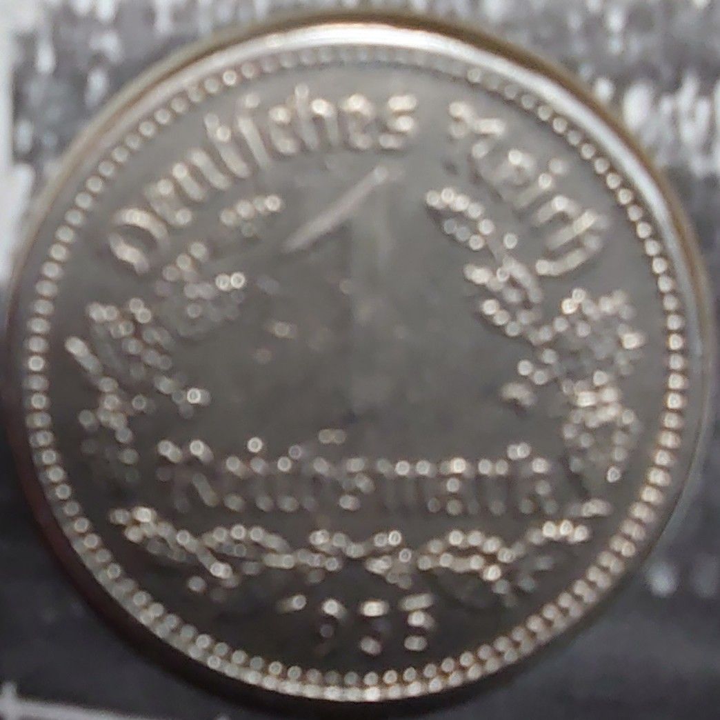 ドイツ 第三帝国 硬貨 1ライヒスマルク ライヒスペニヒ 5枚