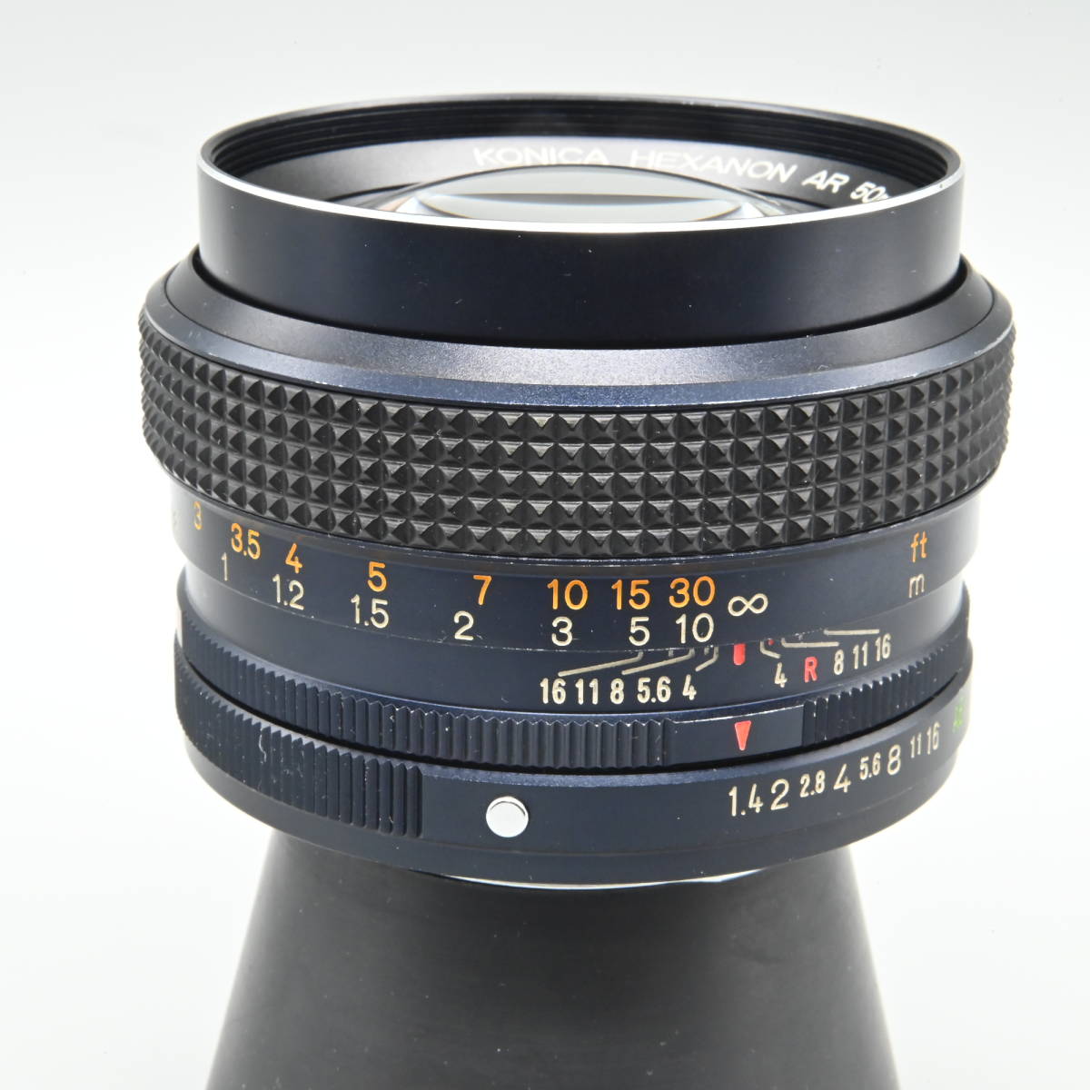 〇0428 【動作確認済み】KONICA HEXANON AR 50mm F1.4 コニカ MF マニュアルフォーカス レンズ オールドレンズ_画像7