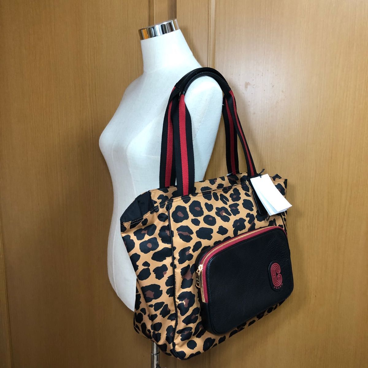 【新品】COACH コーチ トートバッグ レオパード プリント C5668