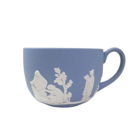 Y10◆【美品】ウェッジウッド カップ & ソーサー ジャスパー ペールブルー ティーカップ コーヒーカップ Jasper WEDGWOOD_画像4