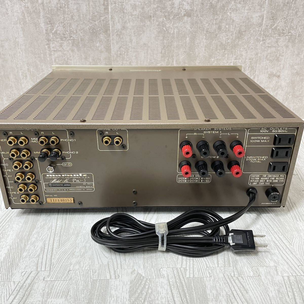 【中古良品】Marantz マランツ ステレオ アンプ PM-5 プリメインアンプ 稼働品　動作確認済み_画像8