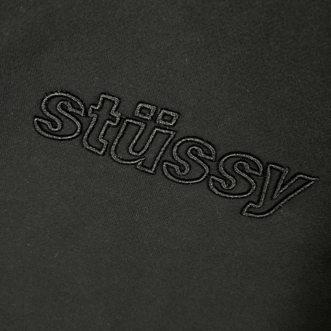 stussy ステューシー スウェット トレーナー センター刺繍ロゴ 立体 希少 冬服 秋服 古着 ストリート プルオーバー