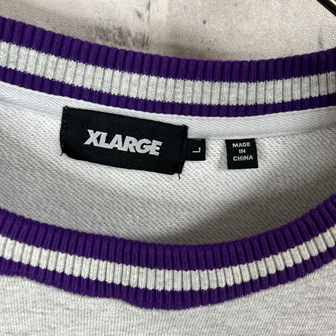 XLARGE エクストララージ スウェット リンガー センターロゴ 刺繍