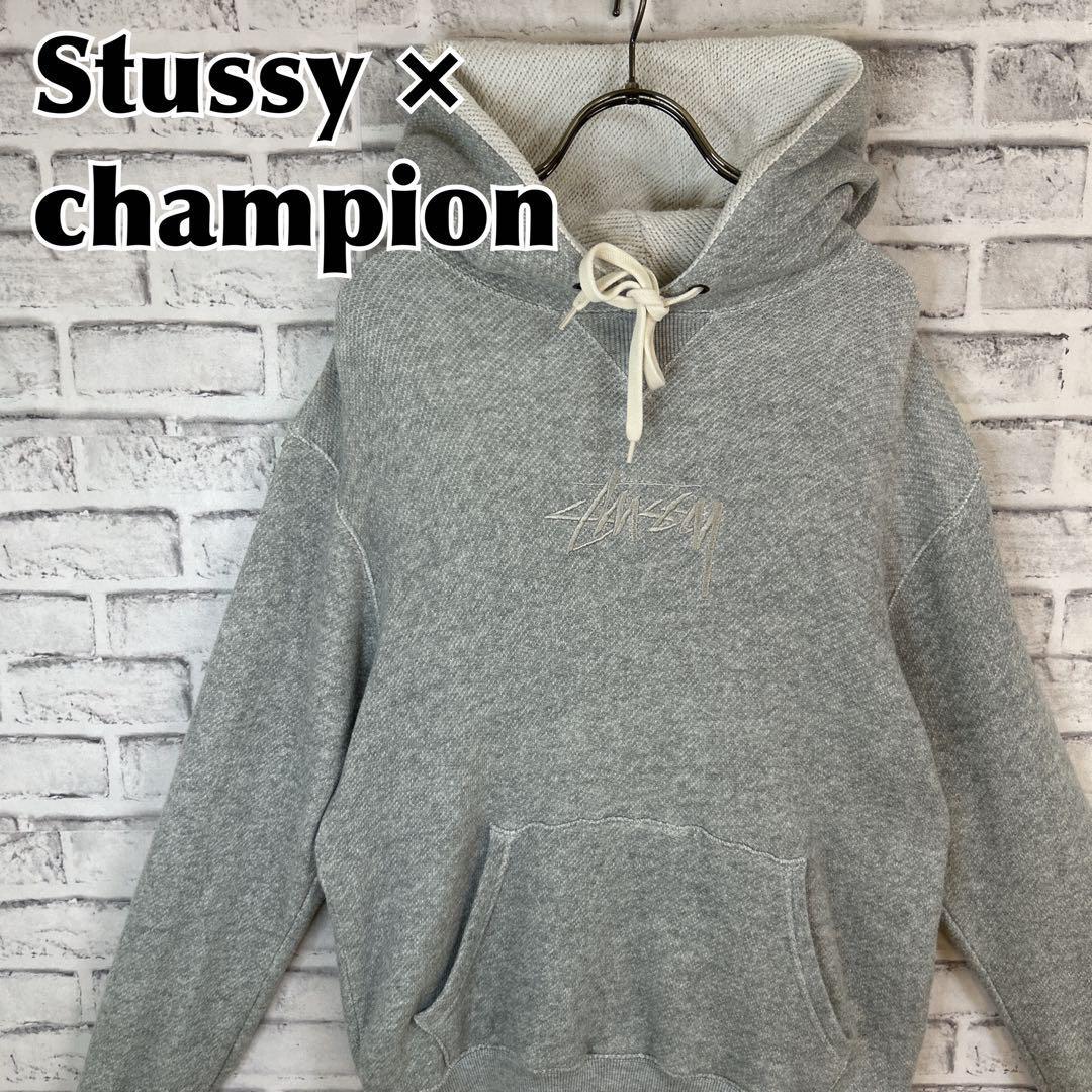 stussy × champion ステューシー × チャンピオン コラボパーカー