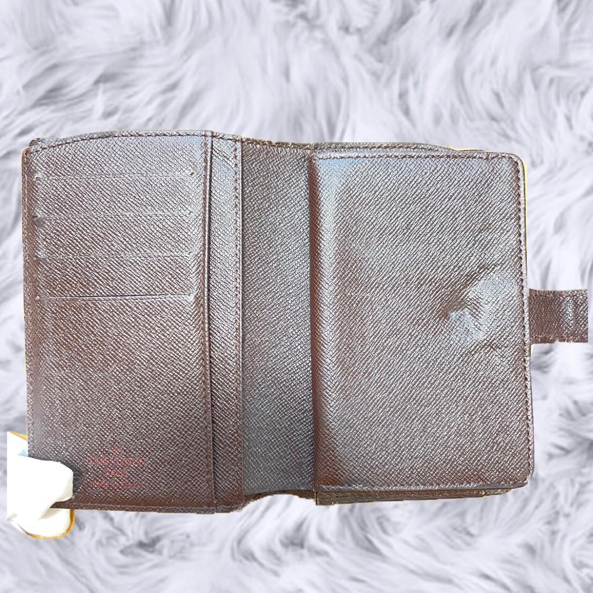 【1点限定/LOUIS VUITTON】ルイヴィトン ダミエ 折財布(ボタン)