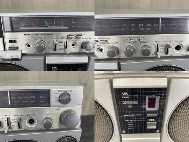 ステレオ ラジカセ AIWA CS-J77 FM/AM カセットレコーダー アイワ 大型ラジカセ 音響機器/7800_画像8