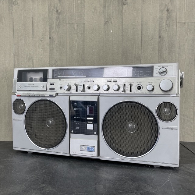 ステレオ ラジカセ AIWA CS-J77 FM/AM カセットレコーダー アイワ 大型ラジカセ 音響機器/7800_画像1