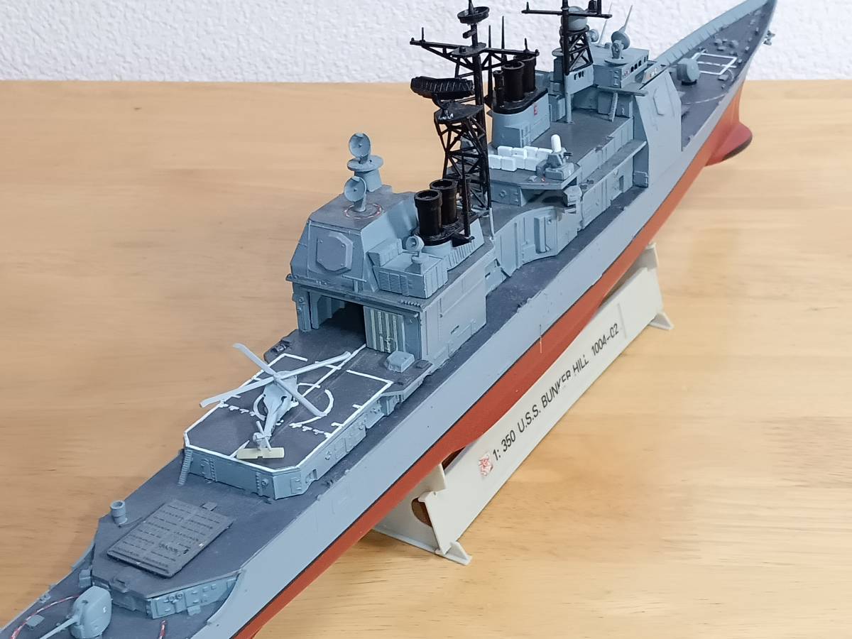 完成品 1/350 全長約50cm ☆ バンカー・ヒル ミサイル巡洋艦 完成品 1/350 全長約50cm ☆ バンカー・ヒル ミサイル巡洋艦
