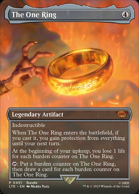 新品本物 One 《一つの指輪/The □無/英語版□ MTG Ring》☆拡張アート