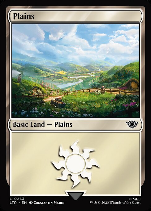 MTG ■土地/英語版■ 《平地/Plains》★FOIL★ 指輪物語:中つ国の伝承 LTR_画像1