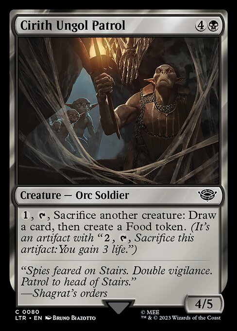 MTG ■黒/英語版■ 《キリス?ウンゴルの巡回兵/Cirith Ungol Patrol》★FOIL★ 指輪物語:中つ國の伝承 LTR