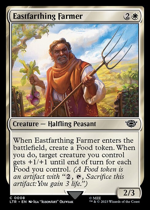 MTG ■白/英語版■ 《東四が一の庄の農夫/Eastfarthing Farmer》★FOIL★ 指輪物語:中つ国の伝承 LTR_画像1