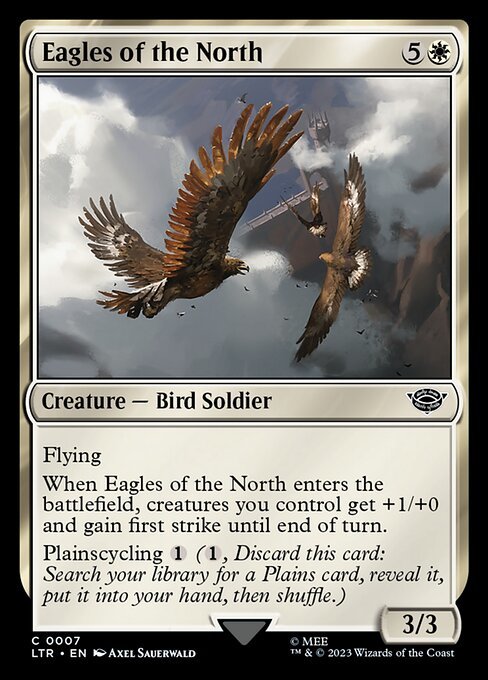 MTG ■白/英語版■ 《北方の大鷲/Eagles of the North》★FOIL★ 指輪物語:中つ国の伝承 LTR_画像1