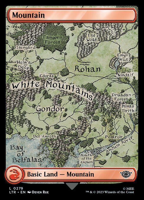 MTG ■土地/英語版■ 《山/Mountain》指輪物語:中つ国の伝承 LTR_画像1