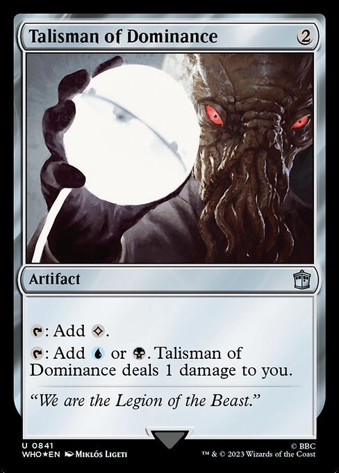 MTG ■無/英語版■ 《威圧のタリスマン/Talisman of Dominance》★サージFOIL★ ドクター・フー WHO_画像1